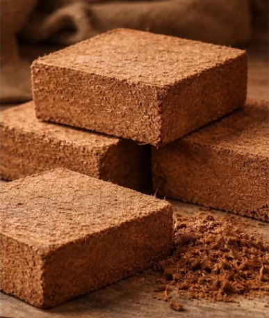 Coco Peat Bricks Stack